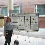Adelaide Weidner with poster