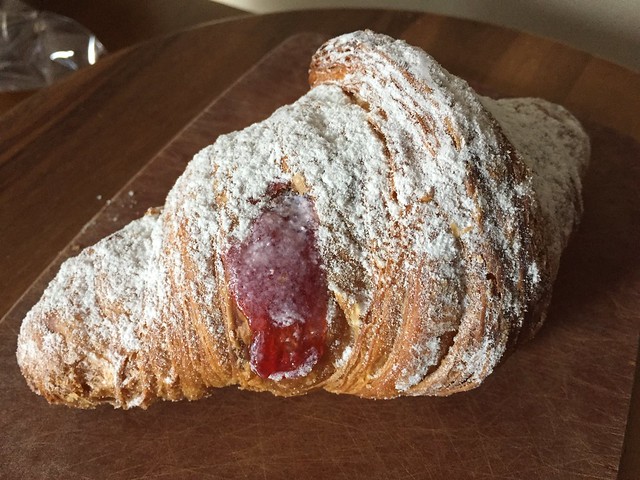 Strawberry filled croissant