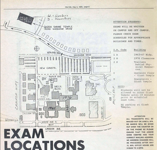 Map of BCIT Burnaby Campus 1979
