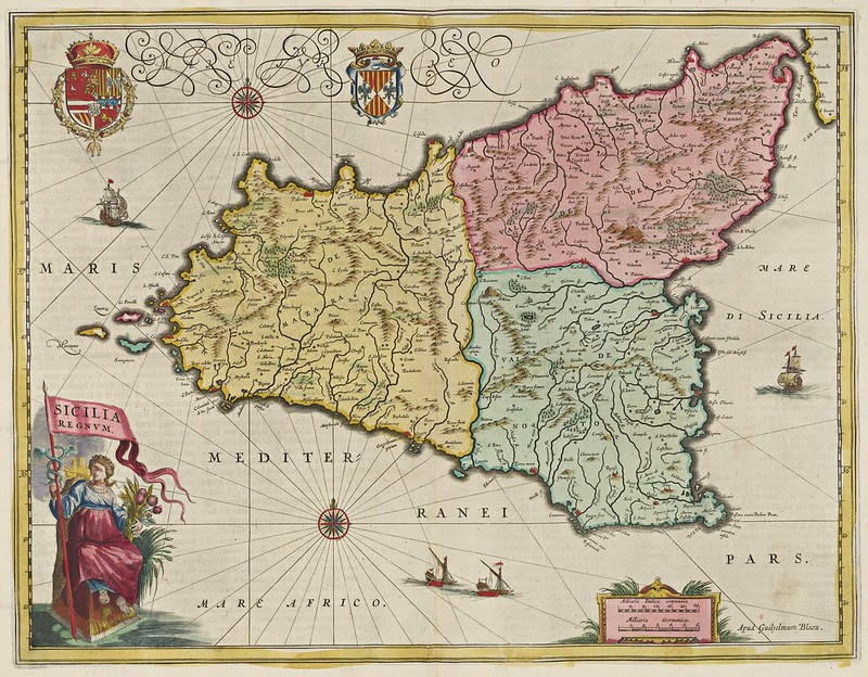 Joan Blaeu - Sicilia Regnvm (1665)