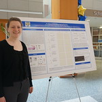 Miriam Dilts with poster
