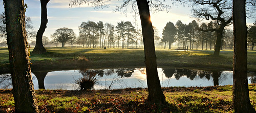 wilmslowgolfcourse cheshire spring winter reflection