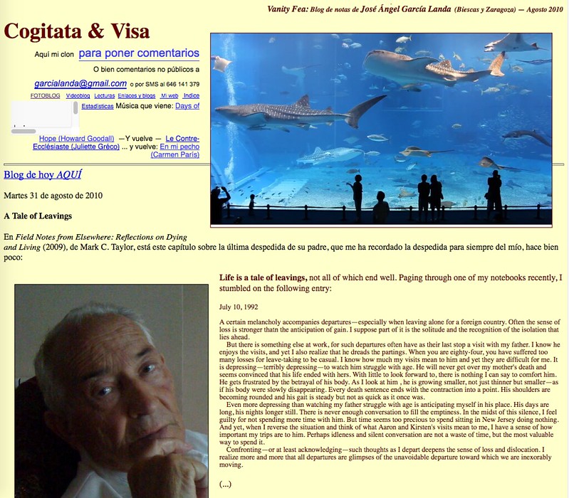 Cogitata & Visa: Blog de notas de agosto de 2010