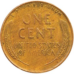 1943 copper cent gumball machine coin reverse
