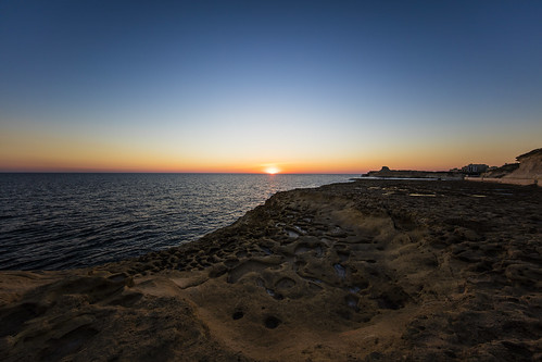 canon5dsr dawn sunrise morning sky blue sun sea mediterranean landscape gozo malta outdoors nature