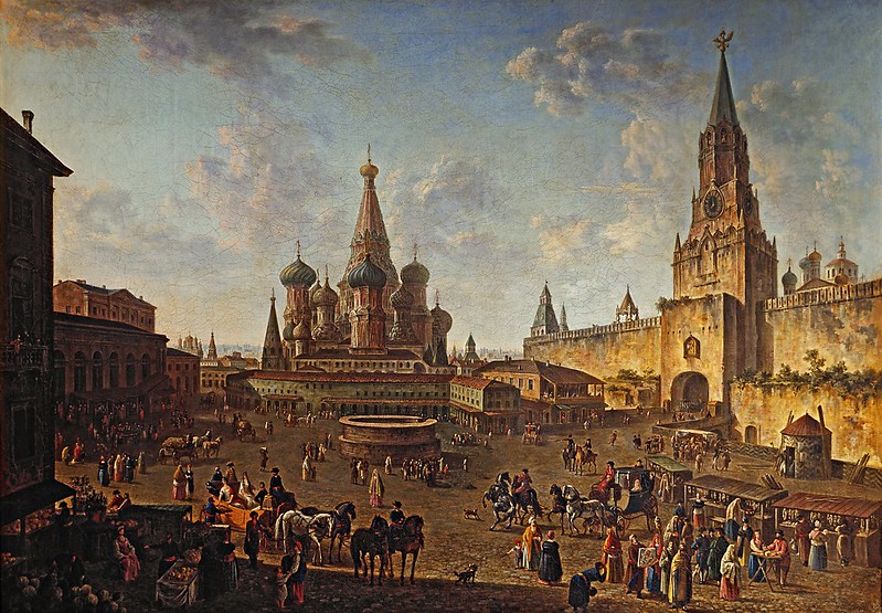 Fedor Alekseyev - Red Square in Moscow (1801)