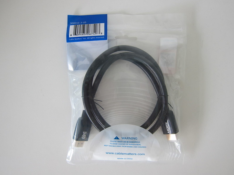 Cable Matters Premium Certified HDMI Cable - Packaging Back