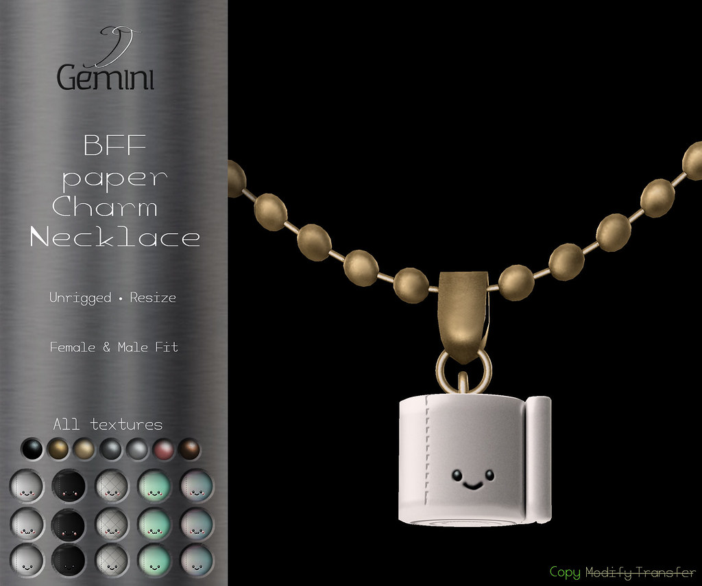 •Gemini -BFF Paper Charm Necklace- @ Commotion Event•