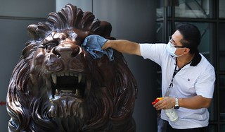 HSBC bank building lion