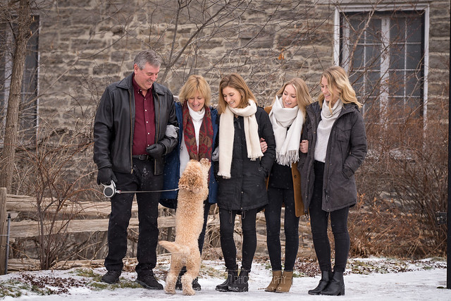 Winter family photos at Watson's Mill