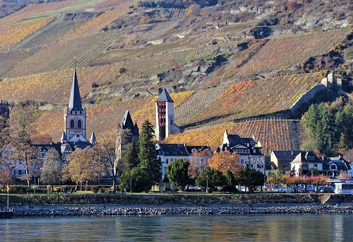 germany rivercruise autumn churches castles fairycastles river