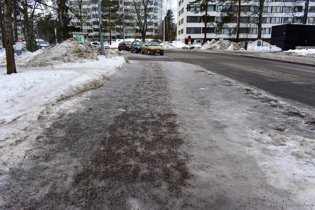 Финский рецепт чистых и нескользких улиц финляндия