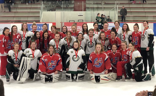 Mar 17, 2019 - AA Provs Calg - Team AB (Gold) with Spruce Grove (Silver)