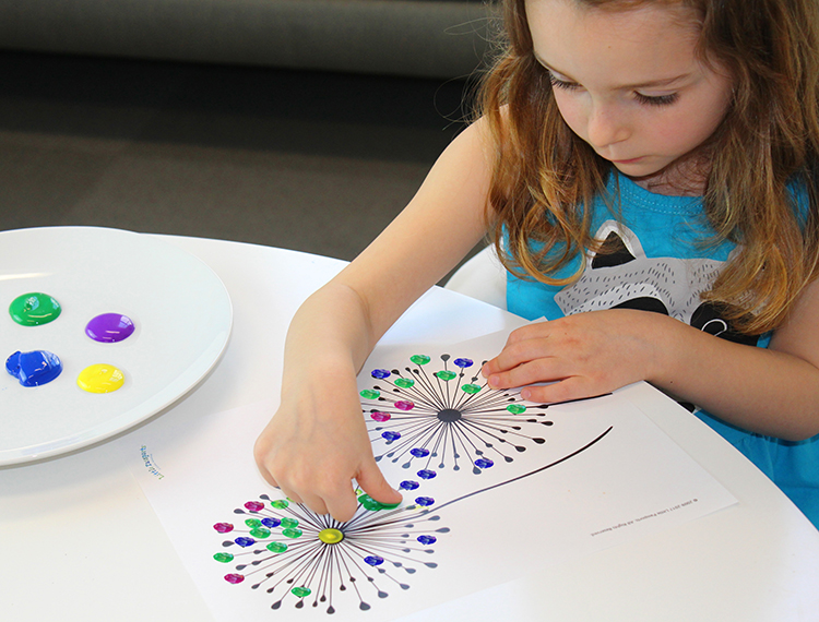 Dandelion Painting Craft Activity from Little Passports