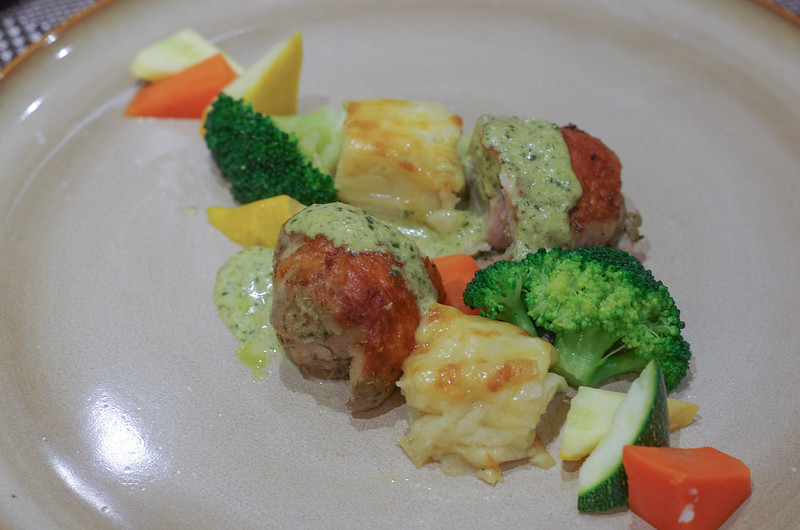 chicken roulade at the salon