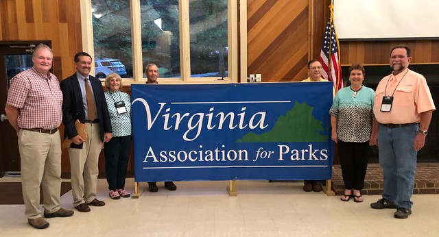 VAFP Executive Committee pose with State Parks Director Seaver and Delegate Kilgore