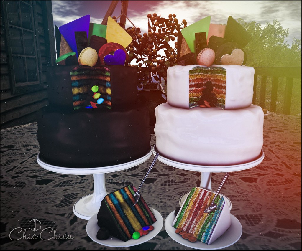 Rainbow cakes by ChicChica @ Bloom