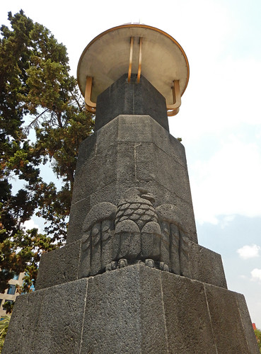 Light with an eagle base at the Monumento a la Revolución in Mexico City