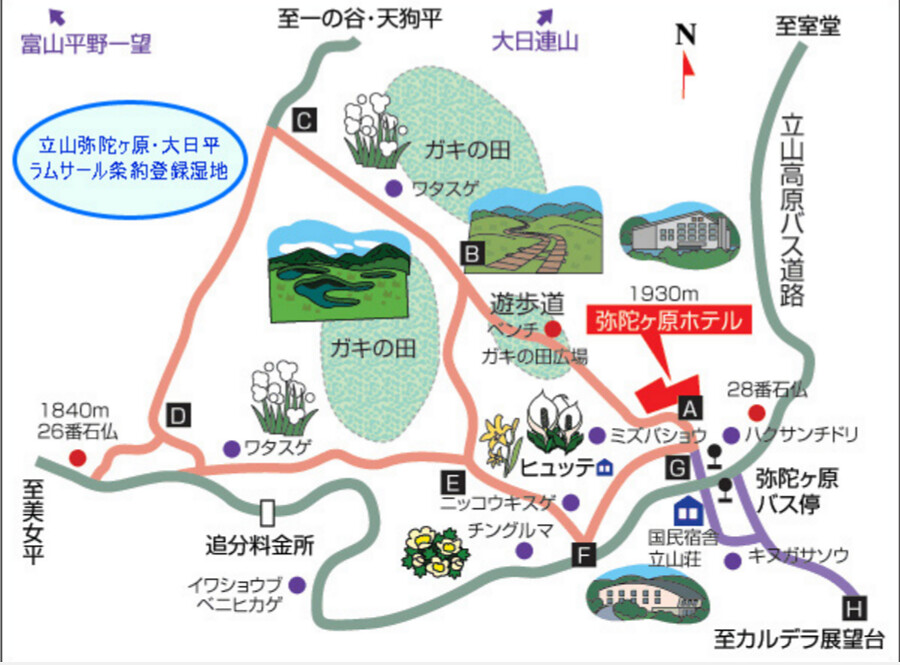 彌陀ヶ原 MAP