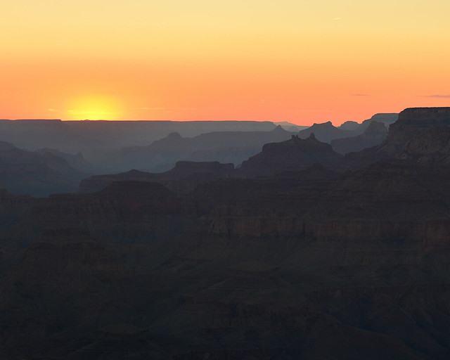 Puesta de sol en el Gran Cañon del Colorado