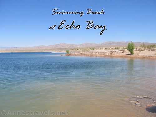 The swimming beach at Echo Bay, Lake Mead National Recreation Area, Nevada