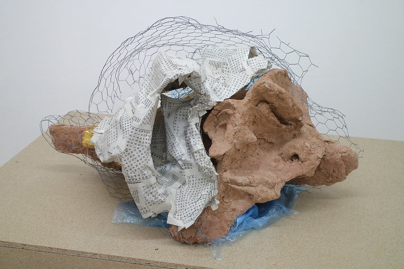 Sleeper - Assemblage; Papier-mâché, Paper Pulp, Chicken Wire, Fabric, Plastic Wrap - 2019