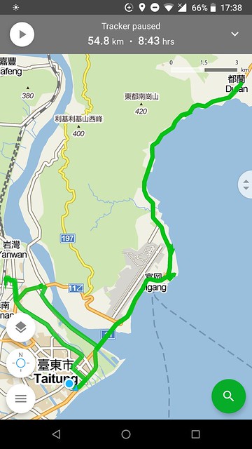 GPS  Track - Cycling in Taitung, Taiwan