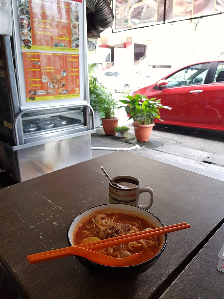 特制福建面 Penang Hokkien Mee rm$6.50 & 厚咖啡 Coffee Gao rm$1.30 @ Little Angel Cafe at Jalan Masjid Kapitan Keling, Penang