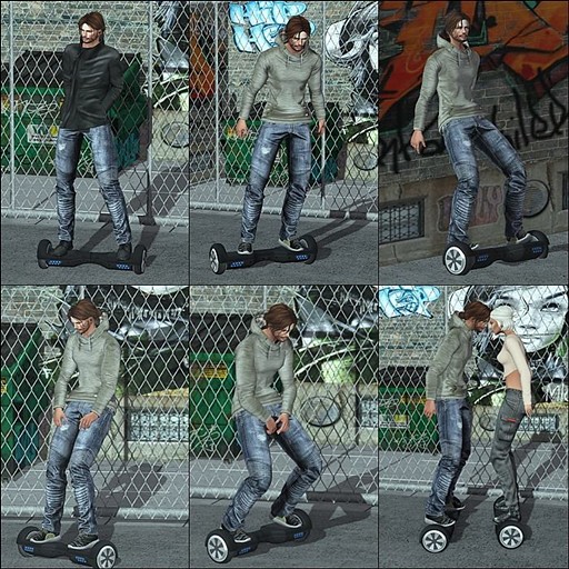 SuBLiMe PoSeS Set Hoverboard – Male – Couple