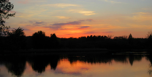 Sunset on the dam