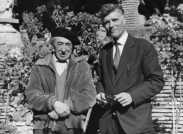 Leandro de la Vega con Victorio Macho. Toledo, 1962. Universidad Complutense