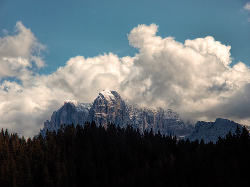 dolomites mountains summer trentino val rendena 5 lakes trail sky clouds