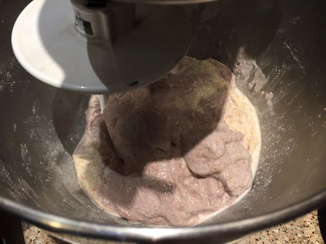 Initial mixing using stand mixer