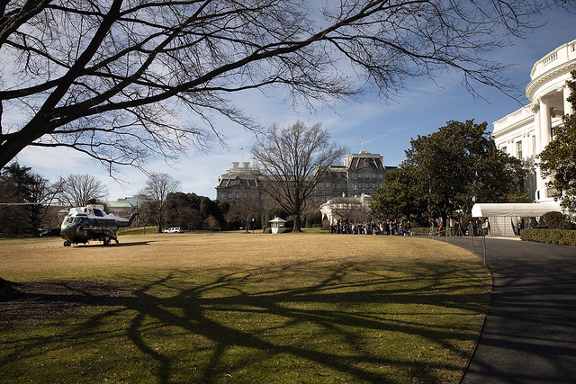 Marine One Departs from the South Lawn
