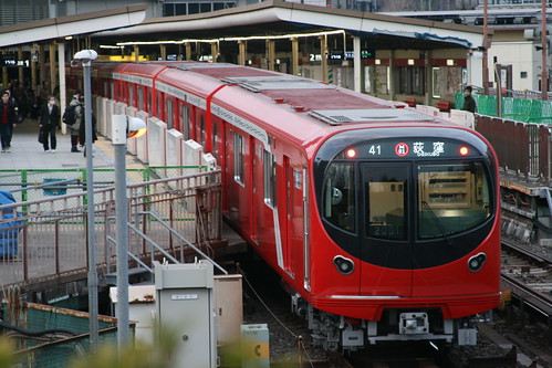 Tokyo Metro 2000 series in Yotsuya.Sta, Shinjuku, Tokyo, Japan /Feb 24, 2019