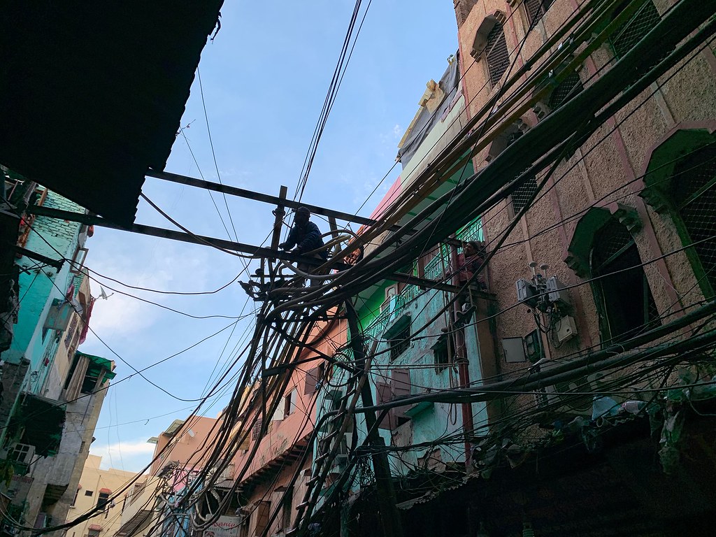 City Life - Cable Art, Old Delhi
