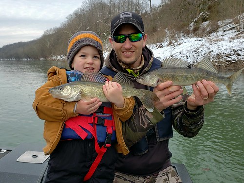 Father and son with Walleye.