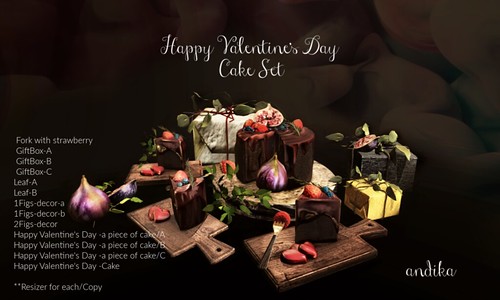 New release[andika/Happy Valentine's Day cake Set]