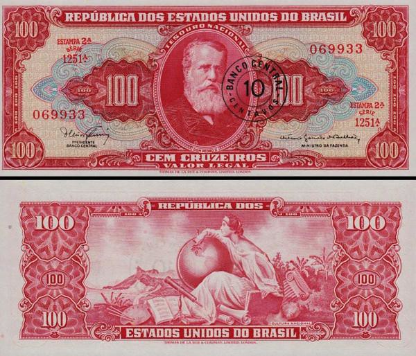 10 centavos Brazília 1967, P185b