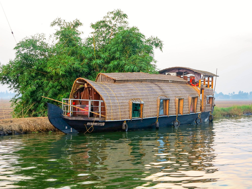 Dormir en un barco en Kerala
