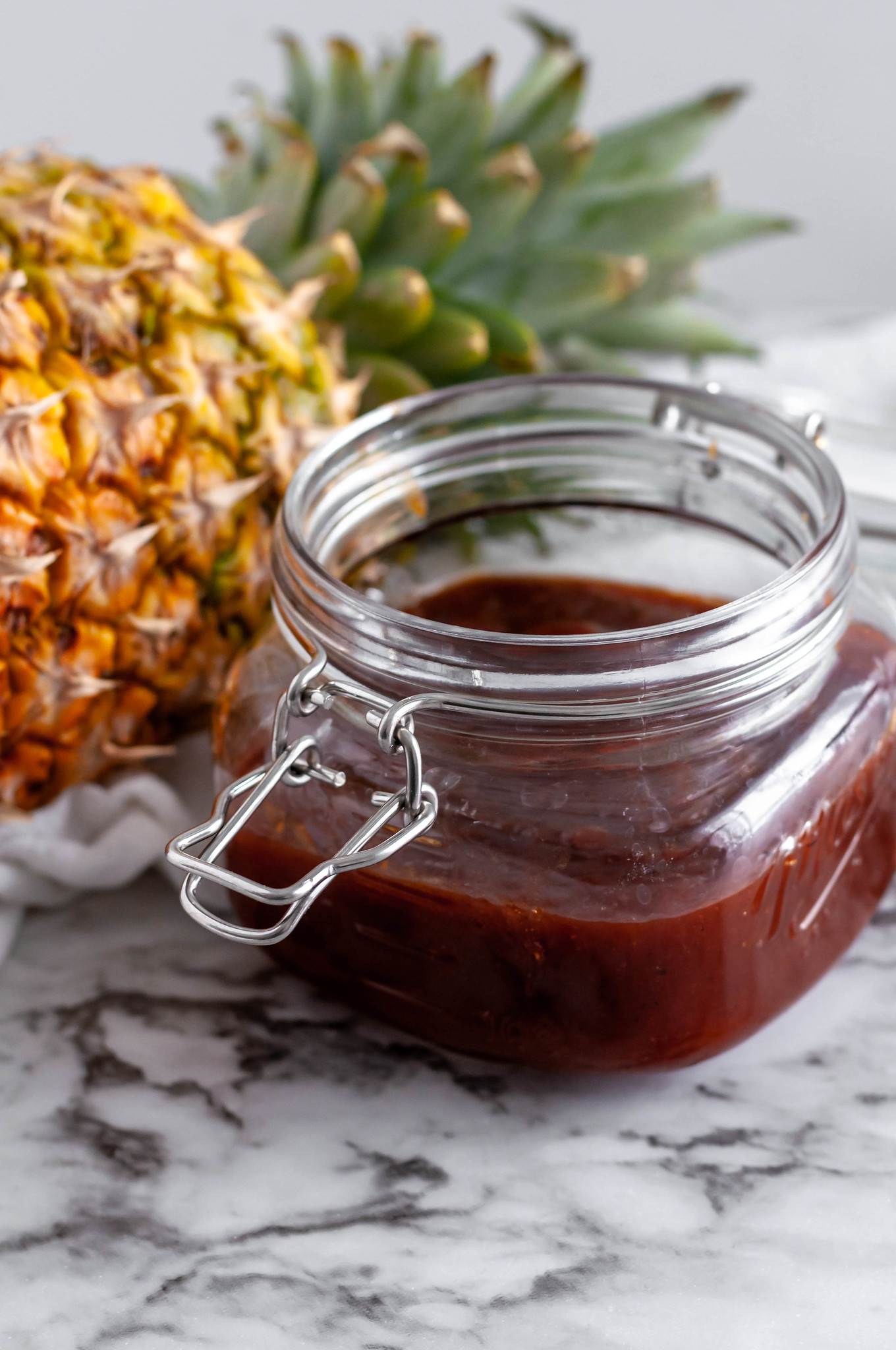 Pineapple BBQ Sauce is sweet, tangy and super simple to make. All you need is a handful of ingredients and less than 30 minutes for a thick, sweet sauce.