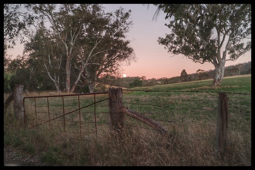 mtbarker southaustralia australia dirtroad gravelroad sunset dusk sky moonrise colours