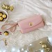 Pink wallet made of vegan leater