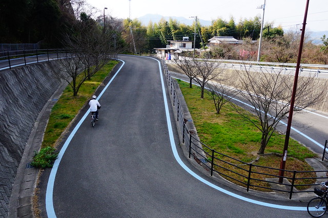 Bicycle Ramps up to the Kurushima-Kaikyō Bridge - Shimanami Kaido - Imabari, Japan