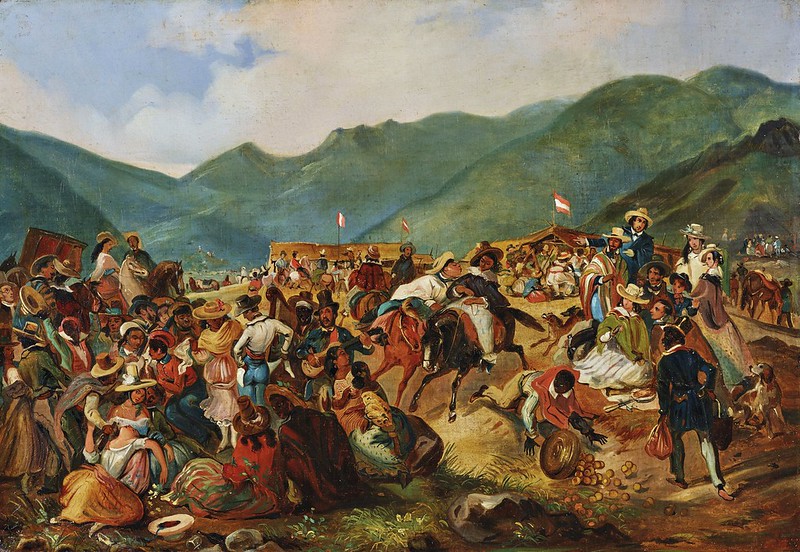 Johann Moritz Rugendas - Fiesta de San Juan en Amancaes. Lima, 1843