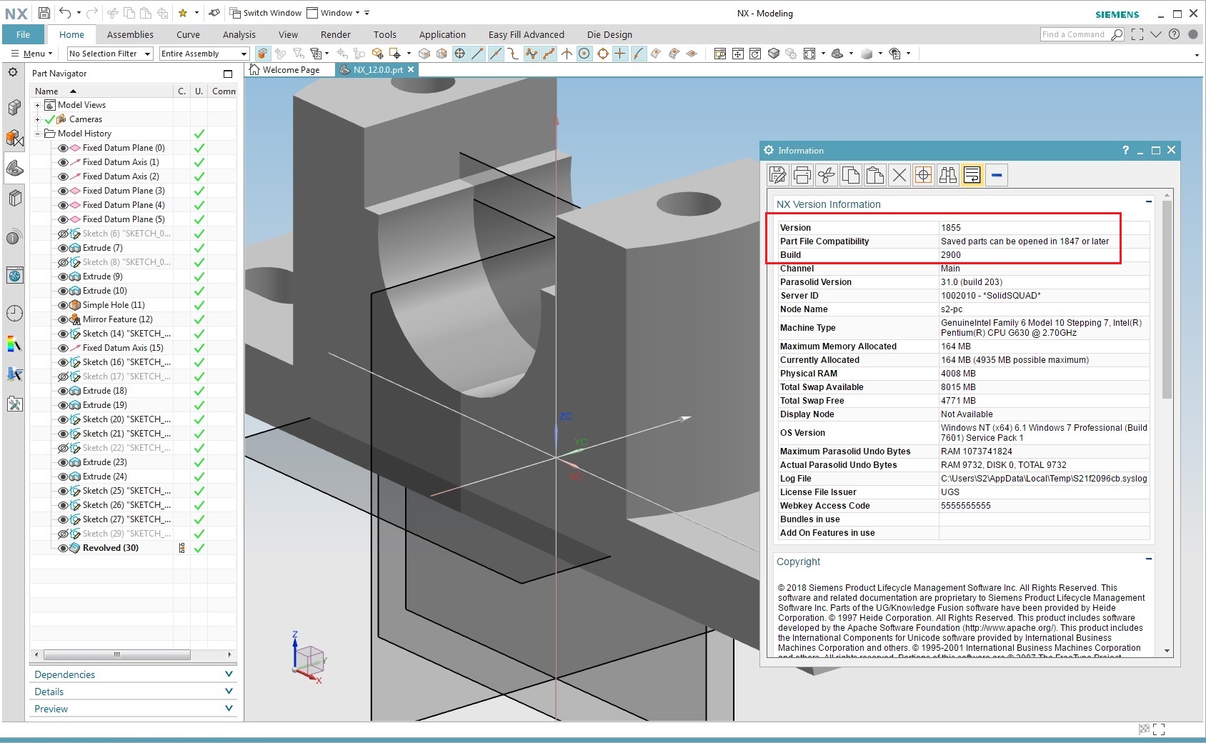 Working with Siemens NX 1855 full license