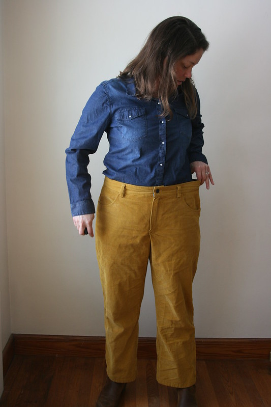 Jutland Pants for Me in Yellow Corduroy