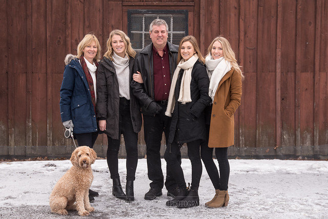 Winter family photos at Watson's Mill