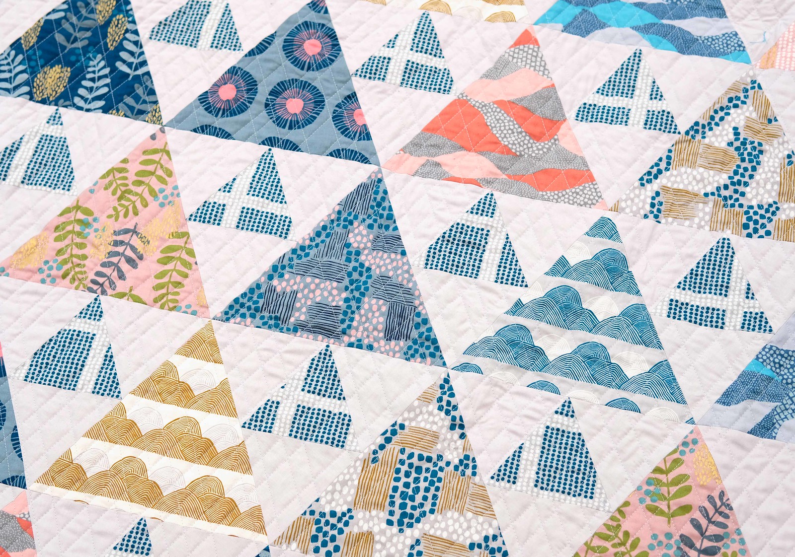 Imagined Landscapes Triangle Peaks Quilt