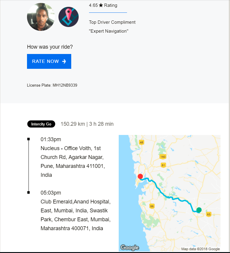 Uber from Pune to Mumbai